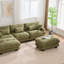 Canapé modulaire surdimensionné en U avec 2 repose-pieds et coussins d'apparence nuage pour un confort ultime-1384335093