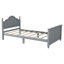 Lit plateforme simple en bois pour enfants avec garde-corps et rangement sous le lit