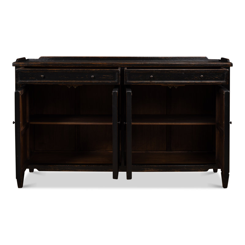 Madigan 64'' W Solid Wood Sideboard, Antique Black