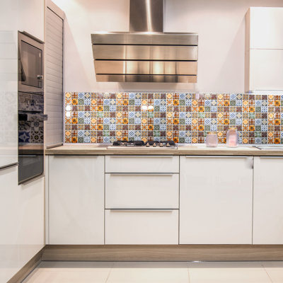 19" x 38" 3D Wall Panel in Brown/Blue (5-Pack)