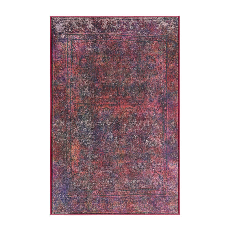 Tapis oriental rouge Roncy, Rectangle 5 pi x 8 pi