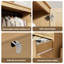 Armoire 70 "en bois avec 2 portes et 3 tiroirs, armoire de chambre à coucher avec tablette suspendue