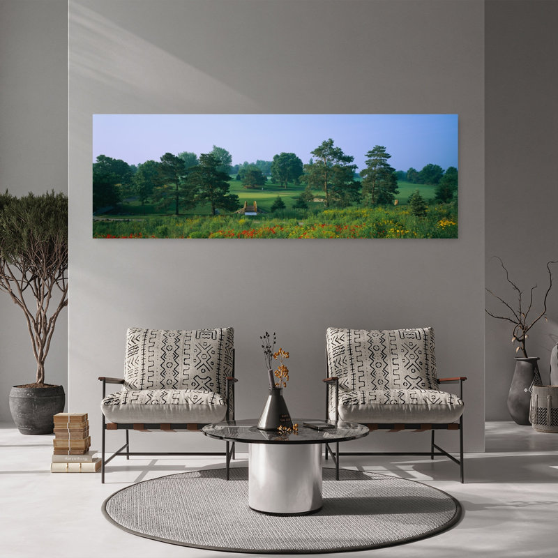 Trees on a golf course Des Moines Golf And Country Club Des Moines Iowa USA 1 Piece Wrapped Canvas Panoramic Wall Art