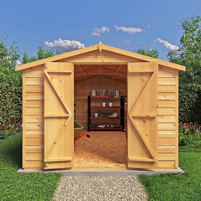 Garden Value 8 ft. W x 12 ft. D Windowless Overlap Shed