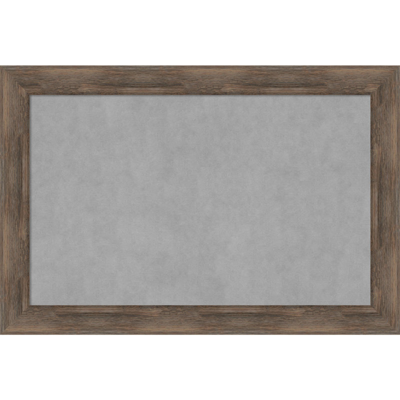 Tableau magnétique encadré en bois dur moka, H 25 po x l 37 po