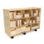 9 Compartment Manufactured Wood Shelving Unit