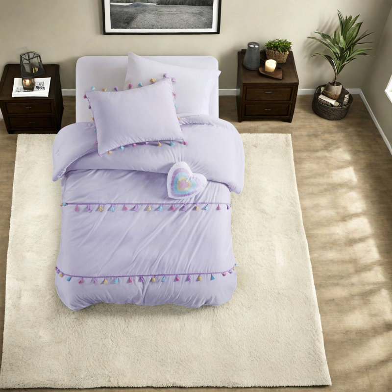 Ensembles de literie confortables en microfibre avec pampilles pour chambre d'enfant