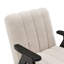 Fauteuil d'appoint élégant en bois luxueux et foncé recouvert de tissu-22856982