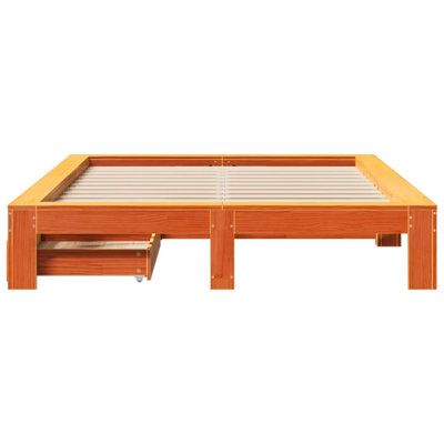 Solid Wood Storage Bed