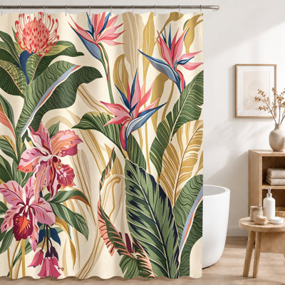 Shower Curtains with Hooks Included