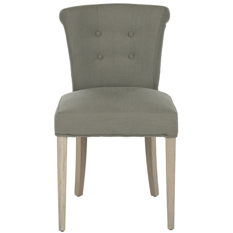 Denajia 20.7cm H Tufted Fabric Upholstered Tufted Back Parsons Chair in Grey