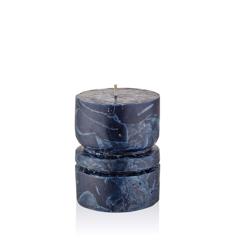 Bougie cylindrique sans parfum, Bleu très foncé