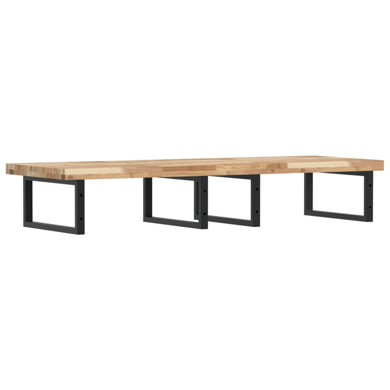 Bucura 160cm Solid Wood Bathroom Vanity Top, Acacia/Black
