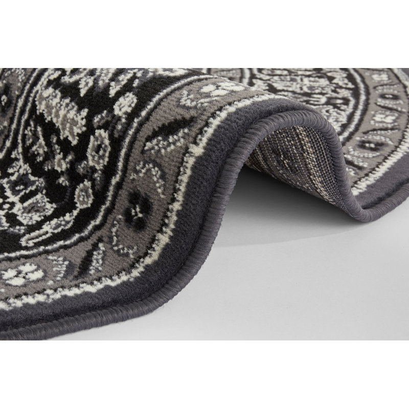 Skazar Isfahan Tufted Grey Rug, Round 160cm