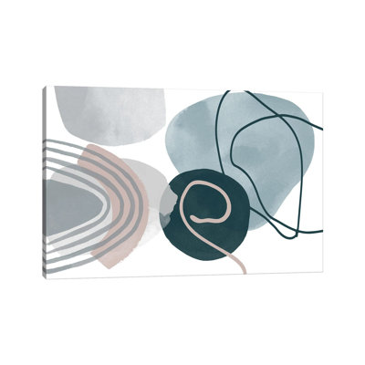 «Blue Lines Minimalisme I» par Irena Orlov, impression sur toile tendue