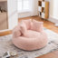 Fauteuil à billes rond surdimensionné de 55,1 po pour adultes, fauteuil de détente en fausse fourrure moelleuse, grand fauteuil à billes confortable avec rembourrage en mousse compressée, fauteuil de lecture et de jeu confortable pour la chambre à coucher et le salon-1718511826-1718511828