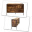Buffet de style rétro 48,41 po avec tiroirs et métal Uziah pour chambre à coucher et salon
