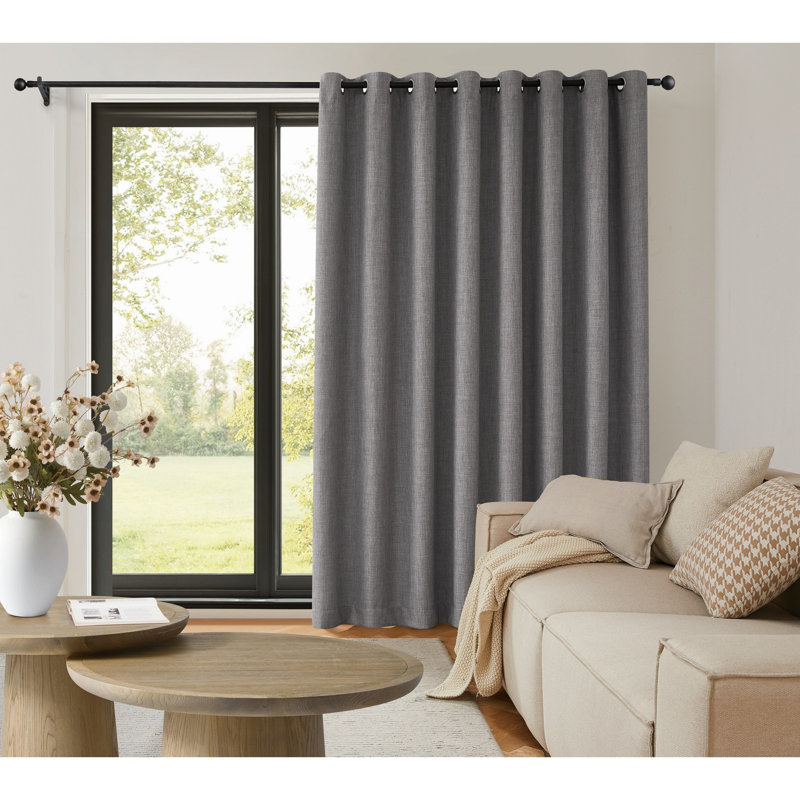 Paire de rideaux occultant avec œillets SUNBARRIER I-SNAP , Gris, L 100 po x L 95 po