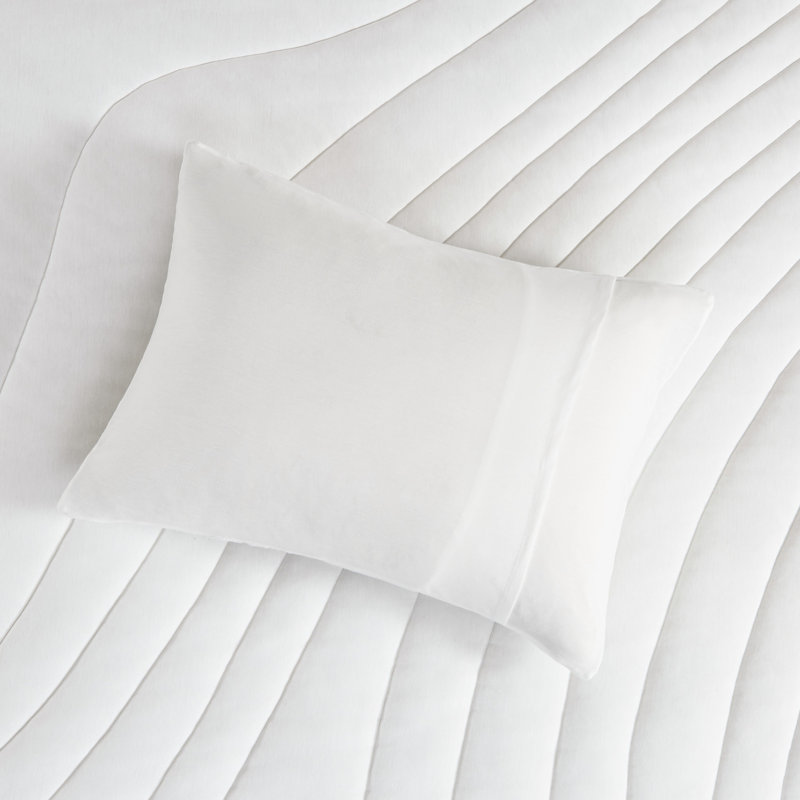 Ensemble d'édredon 3 pièces pour lit double / grand lit - blanc, bourre 350 g / m²