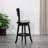 30" Bar Height Slat Back Swivel Stool, Espresso Finish, Beige Fabric Seat-1107591657-1107591668
