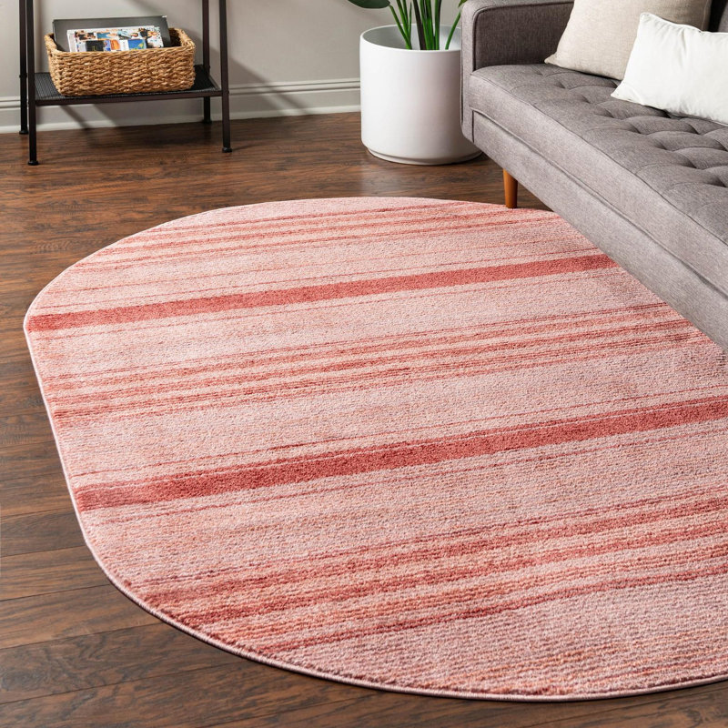Osteen Striped Indoor Rug, Oval 4'1" x 6'3"