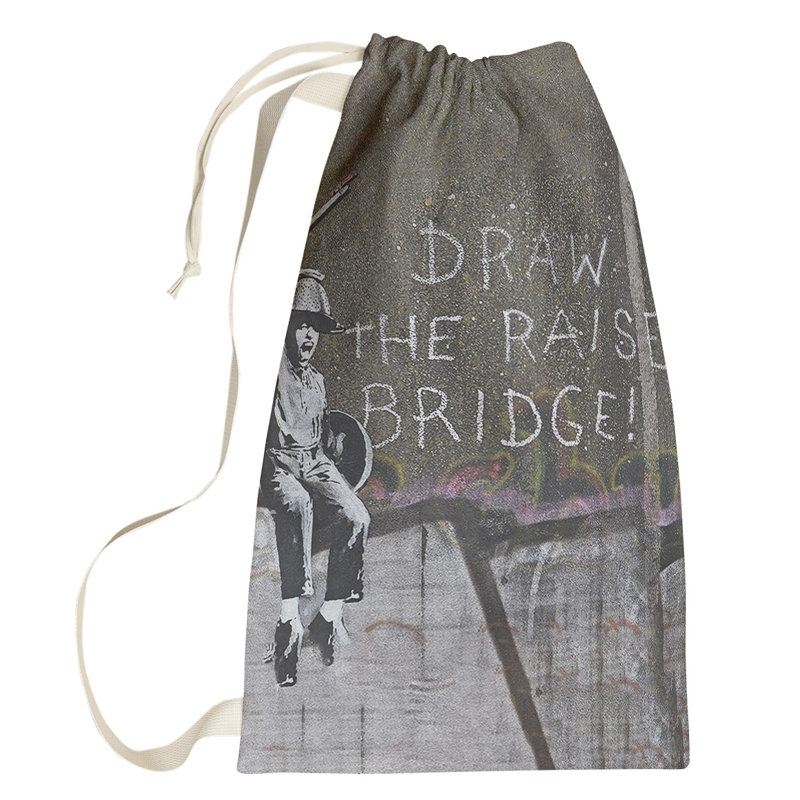 Fabric Laundry Bag with Handles, Small (29" H x 18" W x 1" D)