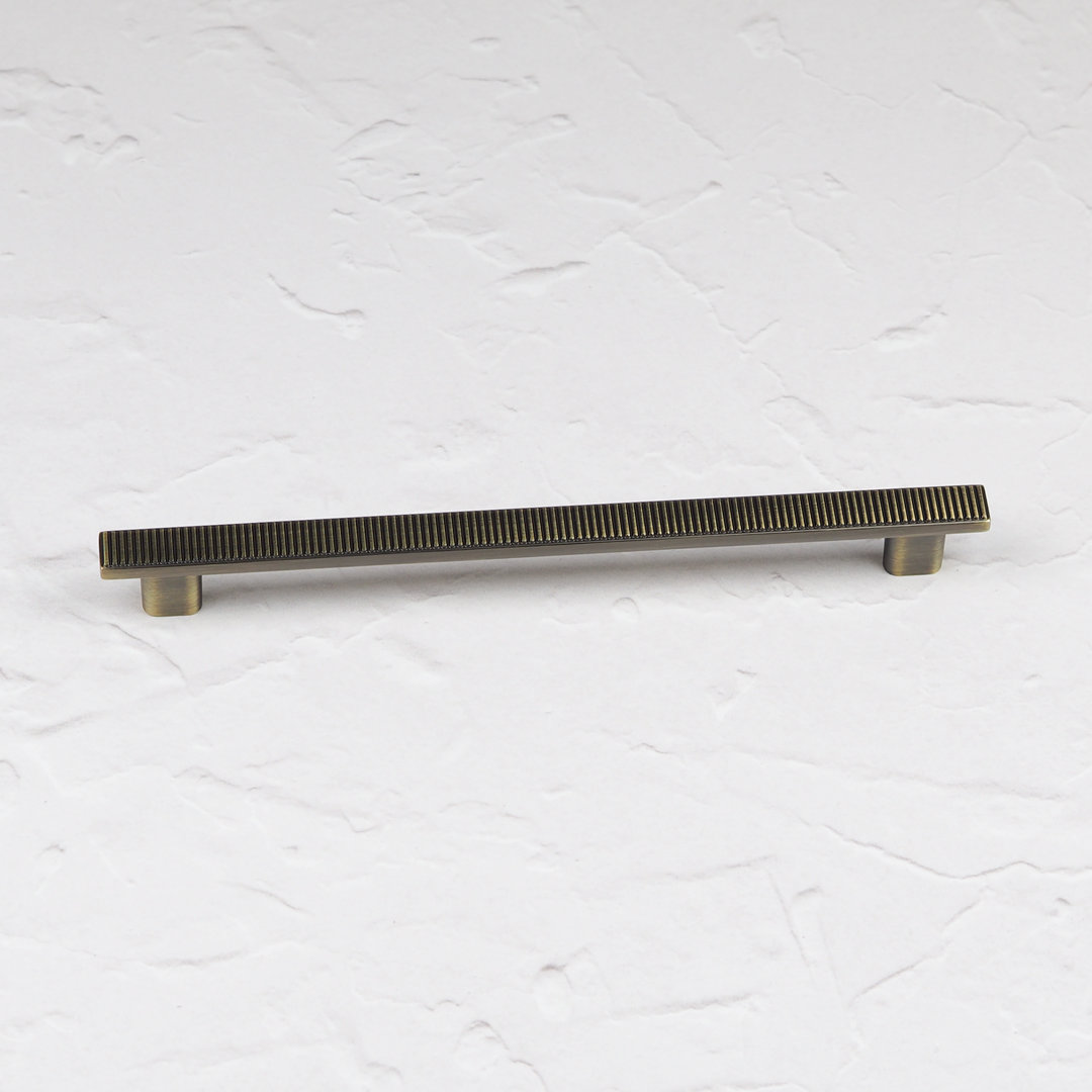Antique Brass Ribbed Handle Collection & Coordinating Knobs