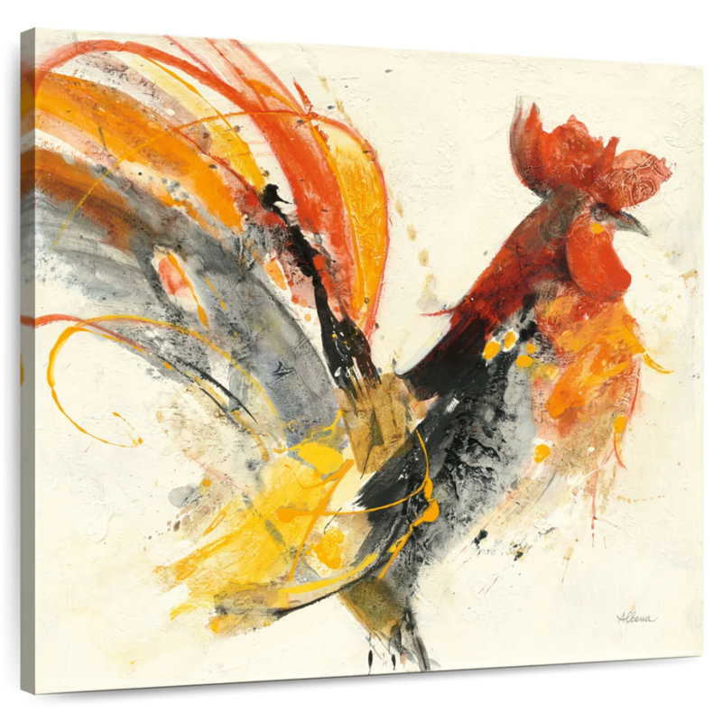 Brampt Festive Rooster I, 36'' H x 36'' W