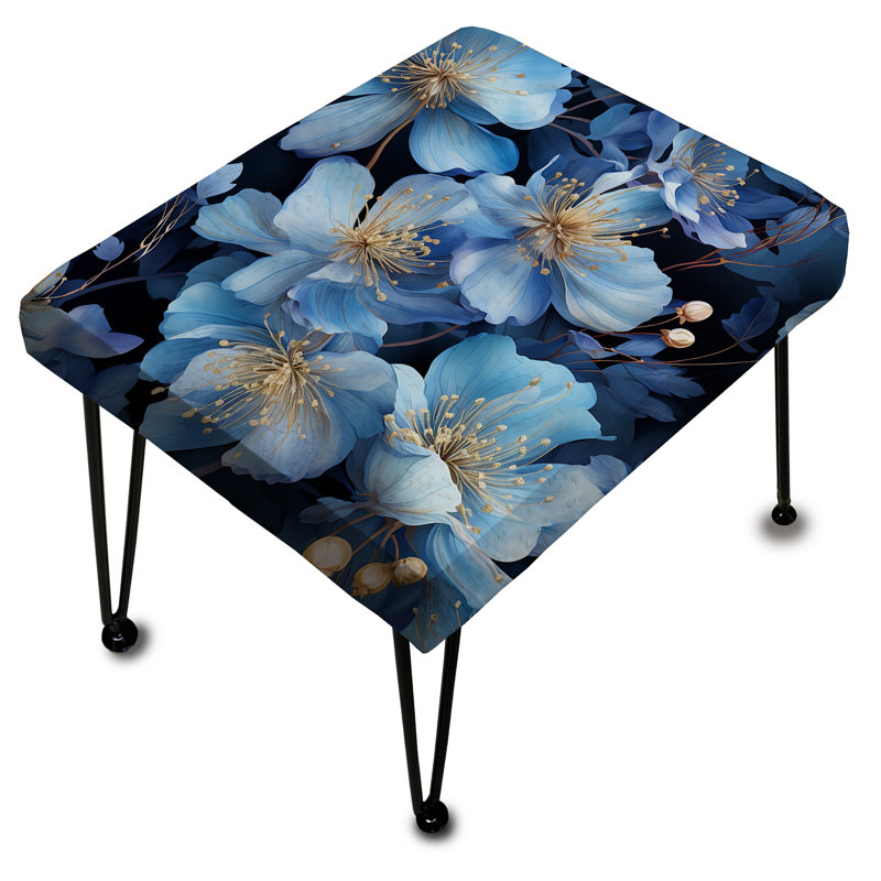 Repose-pieds Mystic Blue Blossoms