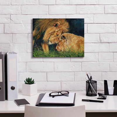 «Lion Love2» par David Stribble, art mural sur toile