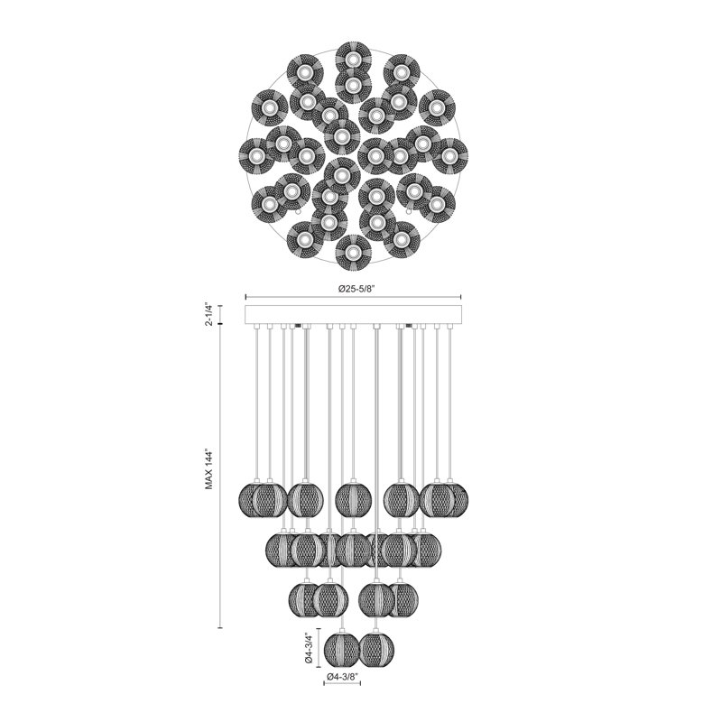 Marni 30 - Light LED Pendant, Polished Nickel