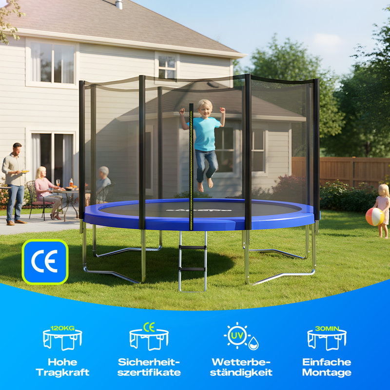 Zupapa 12ft (366cm of Diameter) Heavy Duty Trampoline with Enclosure Net