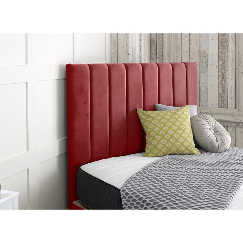 Arris Upholstered Headboard, Small Single (2'6), Red