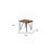 24" Black And Wood Brown Solid Wood End Table