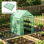 Replacement Walk-In Greenhouse PE Cover with Roll-Up Door & Mesh Vent Windows, 140×143×190cm, Fits Frame Model 845-510-133426461