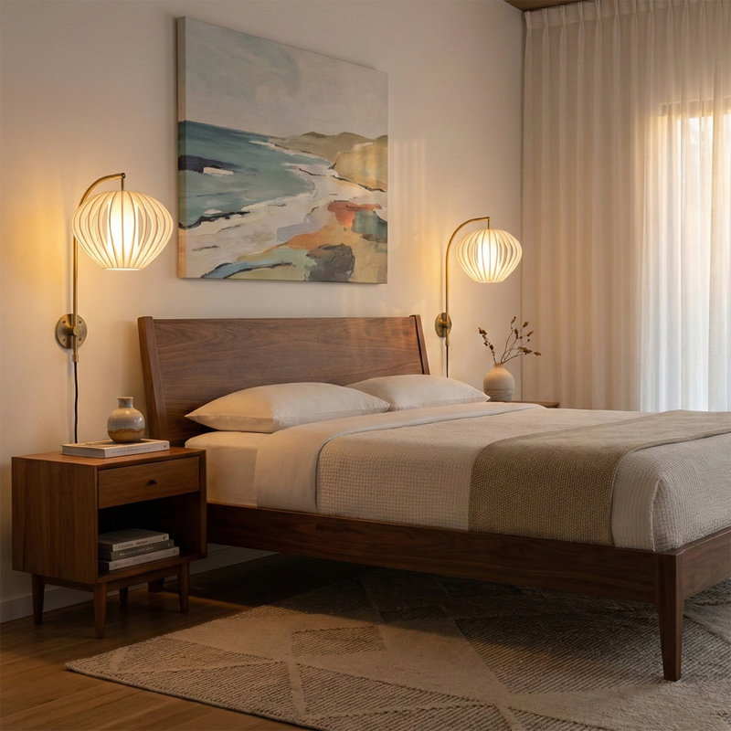 Bloom Plug-in Wall Sconce - Weathered Brass, 10" Diameter Shade