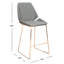 Metzler Upholstered Counter Stool with Metal Frame-464518966-464645743