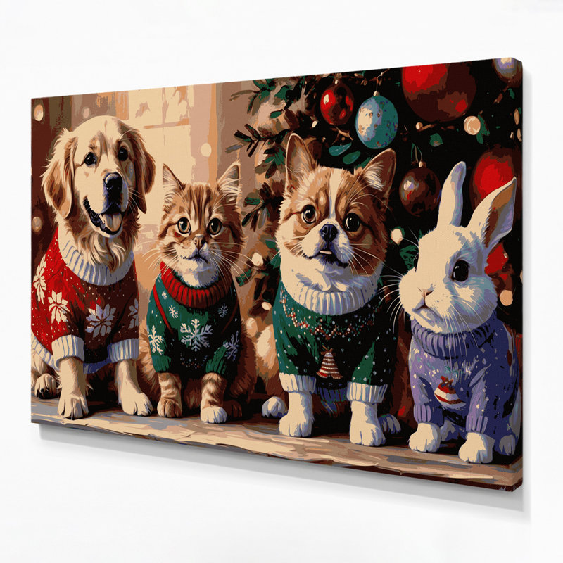 Art mural sur toile de Noël, H 11 po x l 14 po