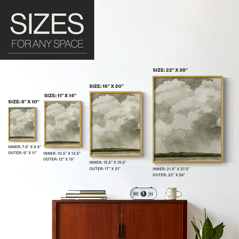 Big Dark Sky I Framed Print - Solid Wood, 20" H x 16" W