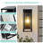 Outdoor Wall Sconce Rectangular Metal Frame And Ribbed Tempered Glass Shade Waterproof