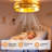 20 in Caged Flush Mount Ceiling Fan with Light and Remote, Handwoven Rattan Rope, 6-Speed Reversible Low Profile Fan for Bedroom Living Room