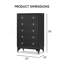 Commode haute en bois à queue d'aronde anglaise 1 pièce Mid-Century-1554840362