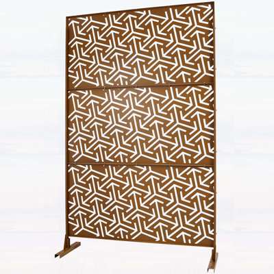Stylish Metal Privacy Screen for Outdoor Use,Ideal for Patio and Garden