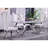 Jahim Rectangular with Stainless Steel Base Dining Table