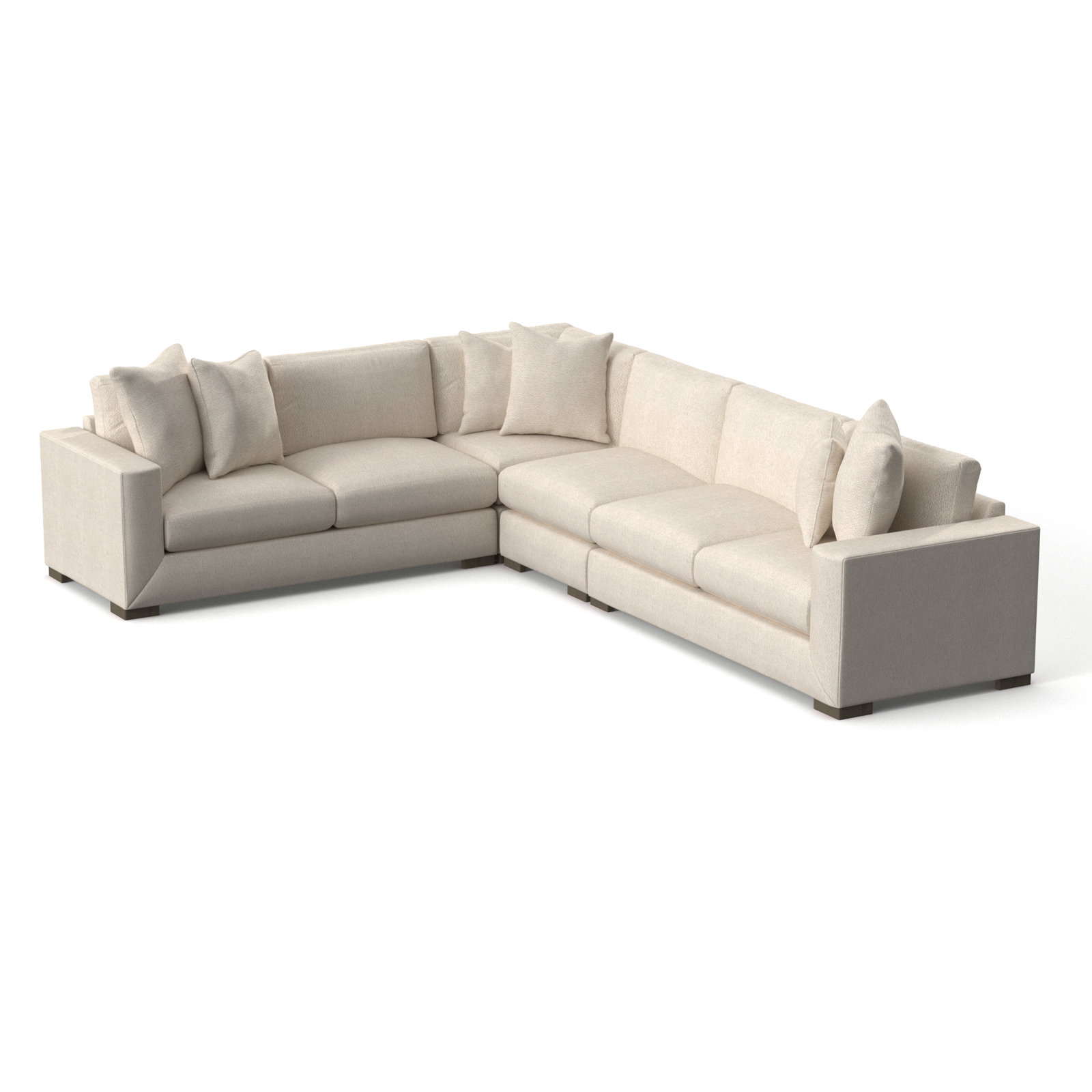 Nicolette Corner Sectional, Cream Chenille , Portobello