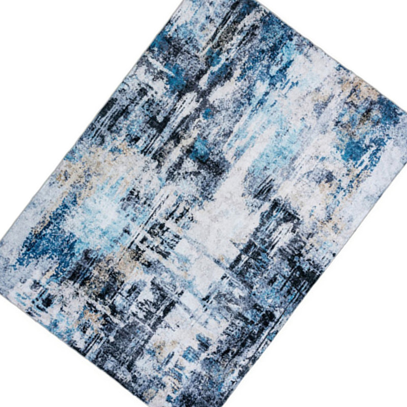 Washable Abstract Indoor Rug, Rectangle 8' x 10'