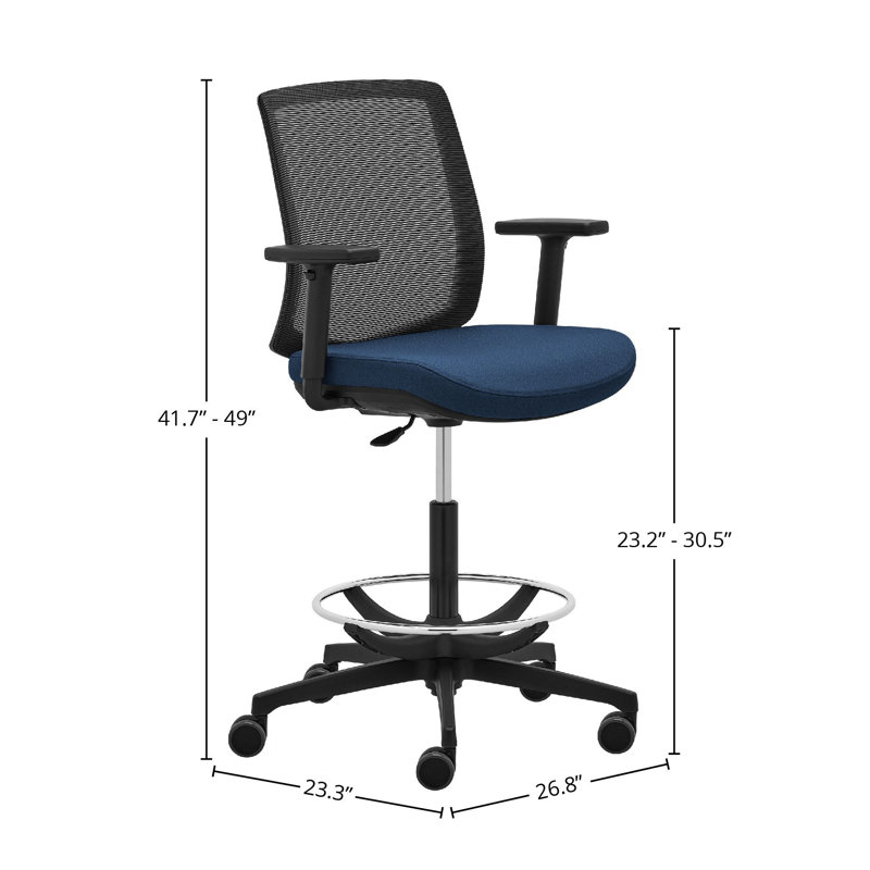 Malira Foam Padding Office Chair, Navy