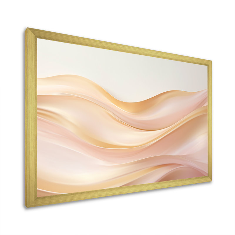 Christola - art mural abstrait sur toile, Cadre doré simple, H 12 po x l 20 po x P 1 po