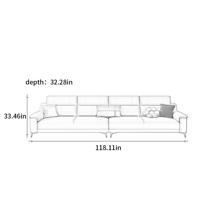 Nieves, H 33,46 po x l 118,11 po x P 32,28 po