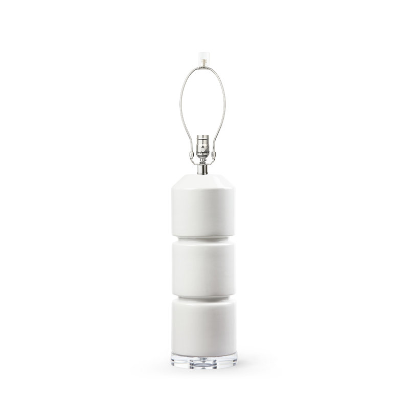Charles Table Lamp, Ivory Frost